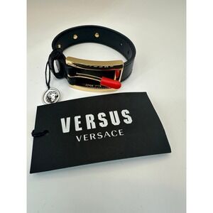 Versus Versace Medusa leather bracelet with buckle‎ NWT